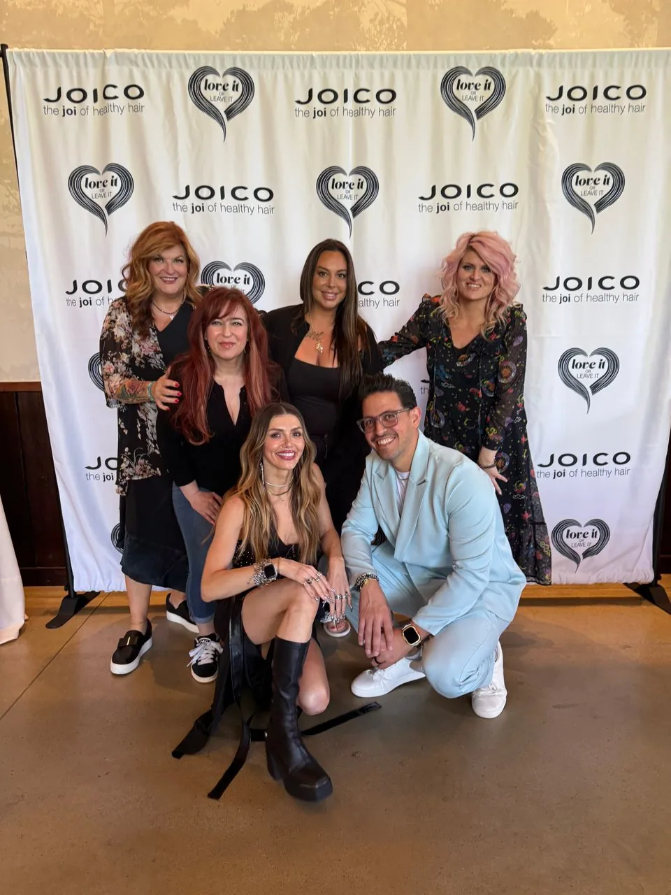 Salon DP Lorana team with Joico educators at a Joico event